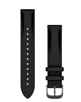  Garmin Quick Release Bands (18 mm) Black leather, brushed slate hardware 