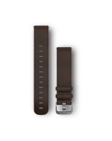  Garmin Quick Release Bands (20 mm) Dark brown leather, silver hardware 