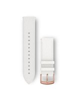  Garmin Quick Release Bands (20 mm) White italian leather, 18K rose gold PVD hardware 