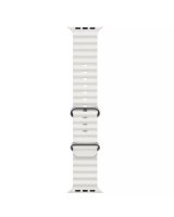  iWear S1 Grooved Soft Silicone 20mm strap for Apple Watch 49mm / 45mm / 44mm / 42mm White 