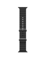  iWear S1 Grooved Soft Silicone 20mm strap for Apple Watch 49mm / 45mm / 44mm / 42mm Black 