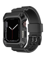  Kingxbar Kingxbar CYF134 2in1 Rugged Case for Apple Watch SE, 6, 5, 4 (44 mm) Stainless Steel with Strap Black 