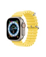  Dux Ducis Dux Ducis Strap Watch Strap 9 / 8 / 7 / 6 / 5 / 4 / 3 / 2 / SE (45 / 44 / 42mm) Silicone Band Bracelet Yellow (OceanWave Version) 