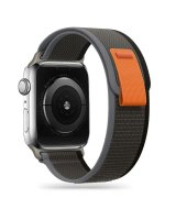  Tech-Protect Tech-Protect Nylon Strap for Apple Watch 4/5/6/7/8/9/SE/Ultra 1/2 (42/44/45/49 mm) - Black & Orange 