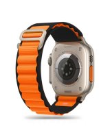  Tech-Protect Tech-Protect Nylon Pro Strap for Apple Watch 4 / 5 / 6 / 7 / 8 / 9 / SE / Ultra 1 / 2 (42/44/45/49 mm) - Black & Orange 