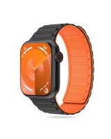  Tech-Protect Tech-Protect IconBand Magnetic Strap for Apple Watch 4 / 5 / 6 / 7 / 8 / 9 / SE / Ultra 1 / 2 (42/44/45/49 mm) - Black & Orange 