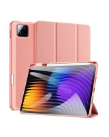  Dux Ducis Xiaomi Redmi Pad 7/7 Pro Domo Series Tri-fold Stand PU Leather Tablet Cover Pink 