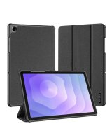  Dux Ducis Galaxy Tab A9 Plus / Tab A11 Plus Domo Series Tri-fold Stand PU Leather Tablet Cover Black 