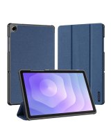  Dux Ducis Galaxy Tab A9 Plus / Tab A11 Plus Domo Series Tri-fold Stand PU Leather Tablet Cover Blue 