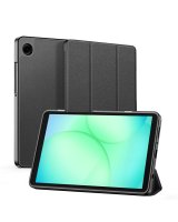  Dux Ducis Samsung Galaxy Tab A9 / Tab A11 Domo Series Tri-fold Stand PU Leather Tablet Cover Black 