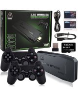  CP M8 Lite 64GB 4K TV Hdmi Stick Game console 2x Wi-Fi Controllers&6x Platform 8-64bit 5000 Games 