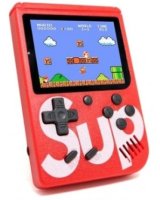  iLike Sup400 8bit Portable Retro Game console with 400 games 3'' LCD with TV RCA cable Red 