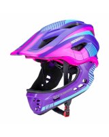  Rockbros Rockbros TT-32SBPP-M Children's Bike Helmet with Detachable Chin Size M - Purple-Pink 