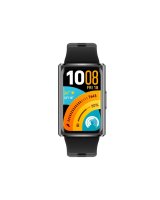  Huawei Band 11 Pro Matte Black Aluminum Alloy Case with Black Fluoroelastomer Strap (Candy-B49F) 