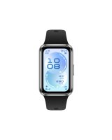  Huawei Band 11 Matte Black Durable Polymer Case with Black Fluoroelastomer Strap 
