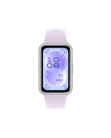  Huawei Band 11 Silver Durable Polymer Case with Purple Fluoroelastomer Strap 