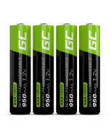  Green cell Green Cell Rechargeable Batteries 4x AAA HR03 950mAh 