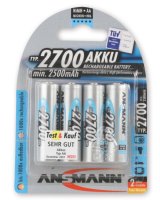  Ansmann Ansmann Mignon NiMh battery 4xAA 2700mA 