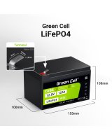 Green cell Green Cell CUBE LiFePO4 12Ah 12.8V 153.6Wh Lithium Iron Phosphate Battery for Wheelchair Toy Scooter (85076000) 