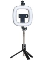  iLike SELFIE HANDLE TRIPOD AND SQUARE LAM - BLUETOOTH Black 