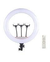  Elight SR18 45cm LED Light Ring with 3x Smartphone holder + 220V Adapter + BT remote Black 