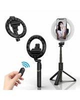  Elight L07 Professional Selfie Stick (length max 90cm) with Ring LED Light / Tripod / Shutter button 