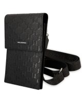 Karl Lagerfeld Universal Saffiano Monogram Wallet Phone Bag Black 