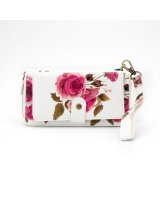  Evelatus Universal Wallet Zipper Design Flower White 