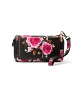  Evelatus Universal Wallet Zipper Design Flower Black 