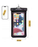 Wozinsky WWE-01 Case Waterproof, with wrist strap PVC phone armband case Black 