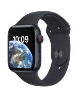  Apple Watch SE GPS + Cellular 44mm Midnight Aluminium Case with Midnight Sport Band - Regular 2nd Gen 