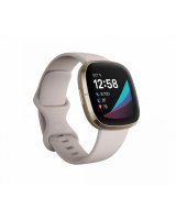  Fitbit Sense Lunar Soft Gold Stainless Steel White 