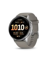  Garmin Venu 4 - 45mm, Silver with Silver Gray Silicone Band sports watch 