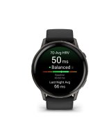  Garmin Venu 4 - 45mm, Slate with Black Silicone Band sports watch 