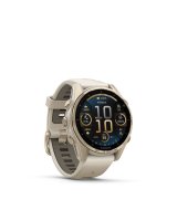  Garmin Fenix 8 – 43 mm, AMOLED Sapphire, Soft Gold with Fog grey/dark sandstone silicone band/ 010-02903-11 