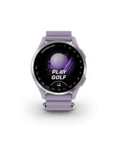  Garmin Approach J1 Silver aluminium bezel with lilac ComfortFit fabric ban 
