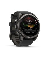  Garmin fenix® 8 Pro – 51 mm, MicroLED Sapphire, Carbon grey DLC titanium with Black/pebble grey silicone band 