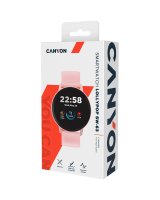  Canyon CANYON Lollypop SW-63, Smart watch, 1.3inches IPS full touch screen, Round watch, IP68 waterproof, multi-sport mode, BT5.0, compatibility with iOS and android, Pink, Host: 25.2*42.5*10.7mm, Strap: 20*250mm, 45g 