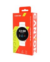  Canyon CANYON Lollypop SW-63, Smart watch, 1.3inches IPS full touch screen, Round watch, IP68 waterproof, multi-sport mode, BT5.0, compatibility with iOS and android, Silver white, Host: 25.2*42.5*10.7mm, Strap: 20*250mm, 45g 
