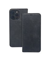  iLike Samsung Galaxy S25 Smart Suede Book Case Black 