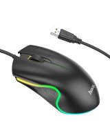  Hoco GM19 Enjoy gaming luminous wired mouse Black 