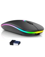  GameBox MR12 Wireless Mouse with RGB Lighting Silent Click USB Rechargeable Ergonomic Design Black 