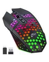  GameBox Gaming Mouse RGB 2.4GHz Wireless Hollow Shell + USB Charging 1600 DPI Black 