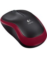  Logilink LOGITECH M185 cordless Notebook Mouse USB black red 