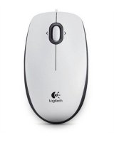  Logitech B100 White, Portable Optical Mouse 