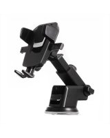  Hurtel Telescopic adjustable car holder for dashboard, glass, black 