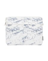  iLike 15-16 Inches Fabric Laptop Bag With Strap Marble White 