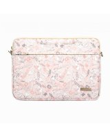  iLike 15-16 Inches Fabric Laptop Bag With Strap Flower Pink 