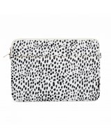  iLike 13-14 Inches Fabric Laptop Bag With Strap Leopard White 