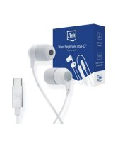  3MK Wired Earphones USB-C White 